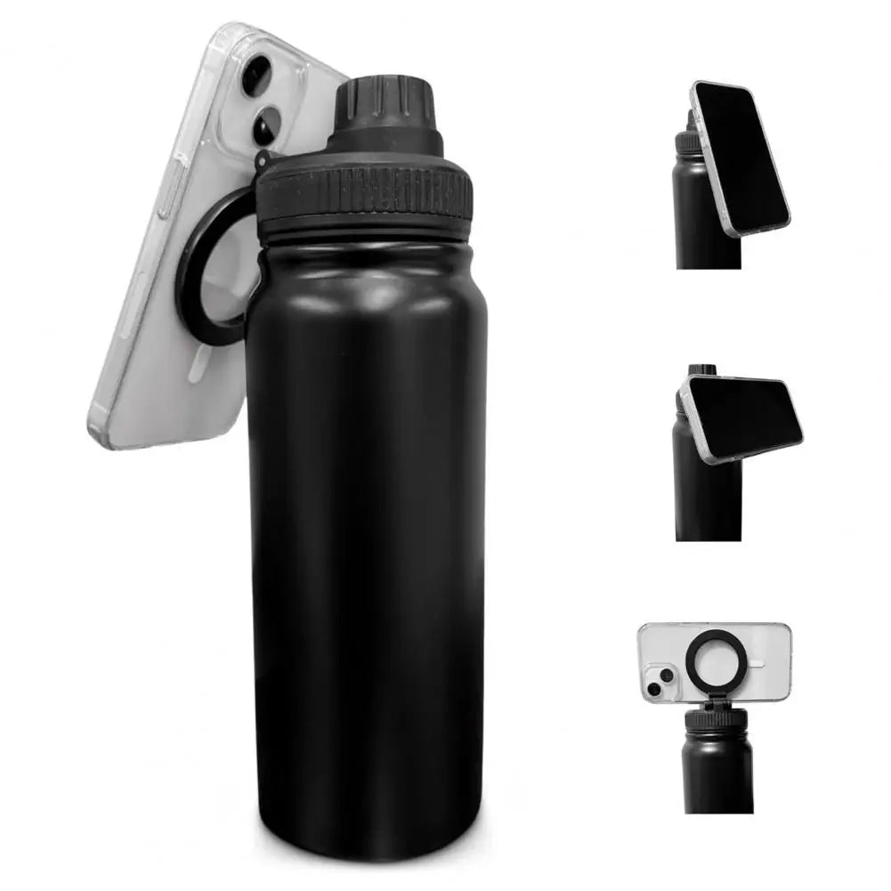 Insulated Water Bottle with Phone Holder Insulated Bottle 1000Ml Insulated Stainless Steel Bottle with Magnetic Phone Holder Hot